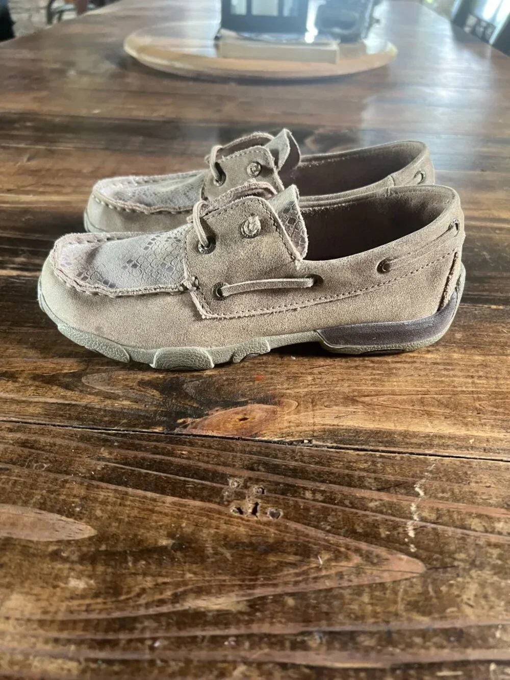 Twisted X Kids Snake Print Boat Shoe
